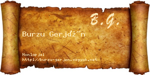 Burzu Gerjén névjegykártya